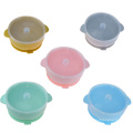 Colorful silicone large-capacity bowl children's school drop-proof bowl spoon silicone baby food supplement sucker bowl